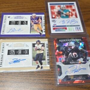 Autographed Football Trading Cards Lot